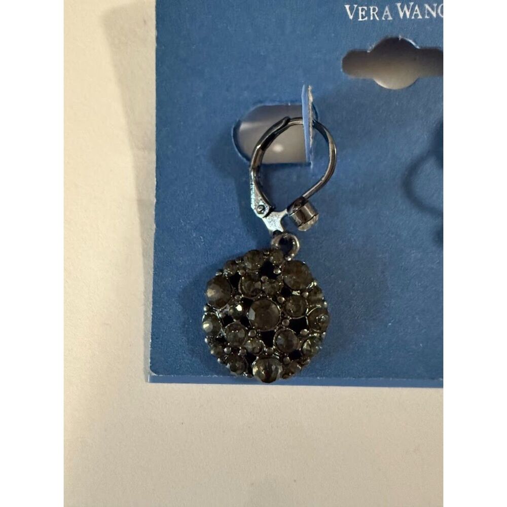 Simply Vera Vera Wang black crystal dangle earrings - Picture 2 of 2
